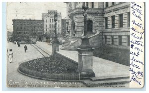 1905 City Hall Plaza, Worcester Massachusetts MA Posted Antique Postcard