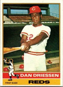 1976 Topps Football Card Dan Driessen Cincinnati Reds sk13552