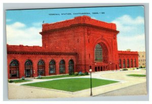 Vintage 1930's Postcard Terminal Station Chattanooga Tennessee
