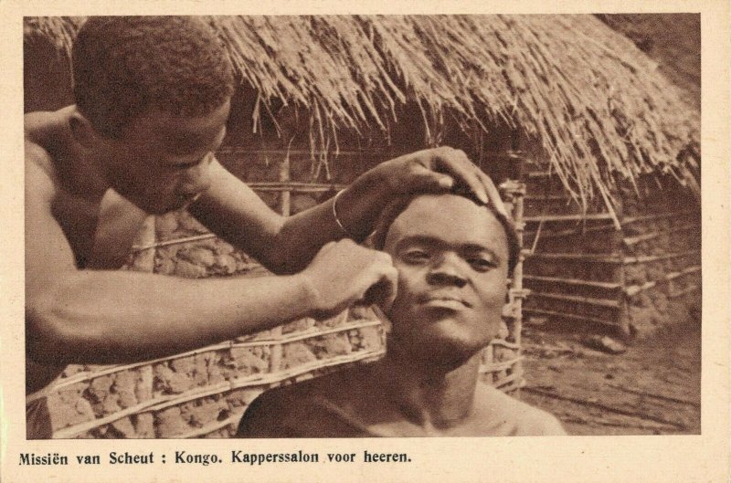 Africa Missiën van Scheut Kongo Kapperssalon voor Heren Congo 03.06