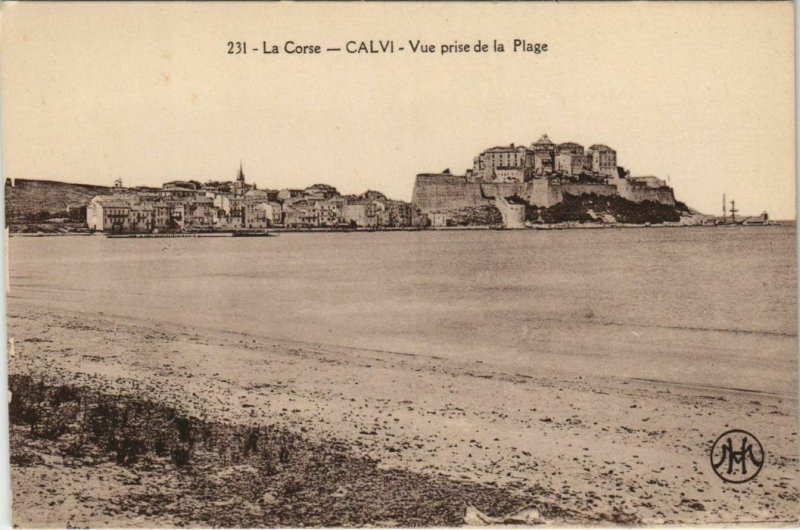 CPA Calvi vue prise de la Plage CORSICA (1078464)