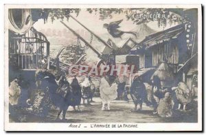 Old Postcard Theater Rostand Chantecler Coq L & # 39arrivee of pheasant