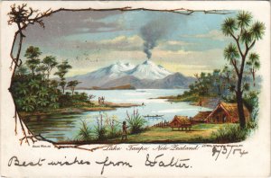 PC NEW ZEALAND, LAKE TAUPO, Vintage Postcard (B41597)