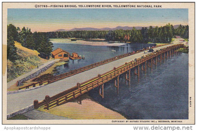 Fishing Bridge Yellowstone River Yellowstone National Park Wyoming Curteich