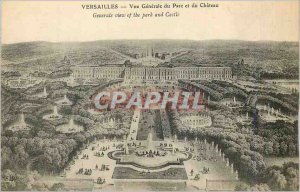 Postcard Old Versailles General view of the park and the castle