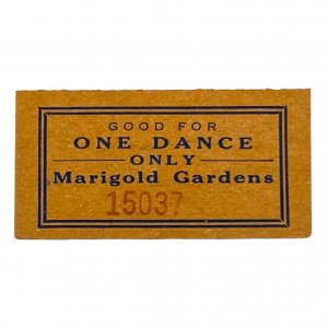 1920s Marigold Gardens Ballroom, Minneapolis Minnesota Dance Ticket