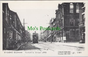 Lancashire Postcard - Bygone Oldham, Yorkshire Street c1910 (Repro) RS35639