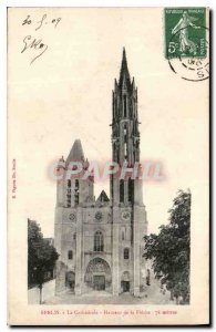 Old Postcard Senlis Cathedrale height Fleche