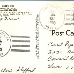 1983 Protivin, IA Post Office Cancel Postcard Town USPO Postal History A268