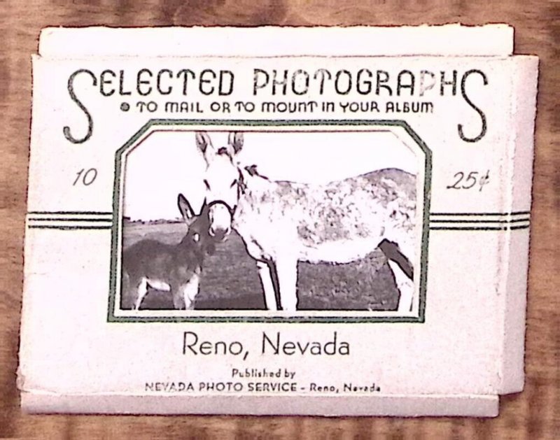 1930s RENO NEVADA SELECTED PHOTOGRAPHS MINI SOUVENIR PHOTO RPPC SET OF 10 Z3284