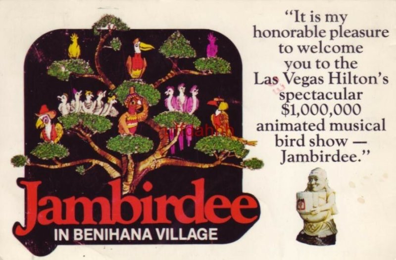 WELCOME TO LAS VEGAS HILTON'S SPECTACULAR ANIMATED JAMBIRDEE Continental 1982