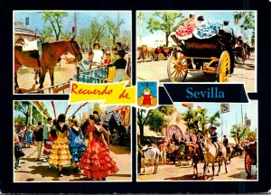 Spain Sevilla Multi View With Locals In Costume and More