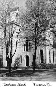 Montrose Pennsylvania Methodist Church Real Photo Antique Postcard K58588