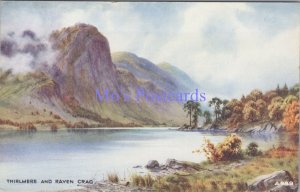 Cumbria Art Postcard - Thirlmere and Raven Crag. Artist E.H.Thompson DC2185