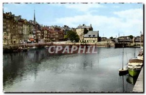 Modern Postcard Honfleur The Vieux Bassin Boat