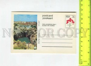 466494 1973 South Africa Kimberley Big Hole flowers on stamp Postal Stationery