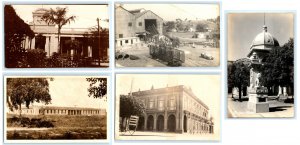 Lot Of 5 Early Unidentified Cuba Real Photo RPPC Postcards (LOT 10)