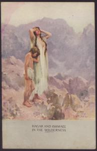 Hagar and Ishmael in the Wilderness Postcard