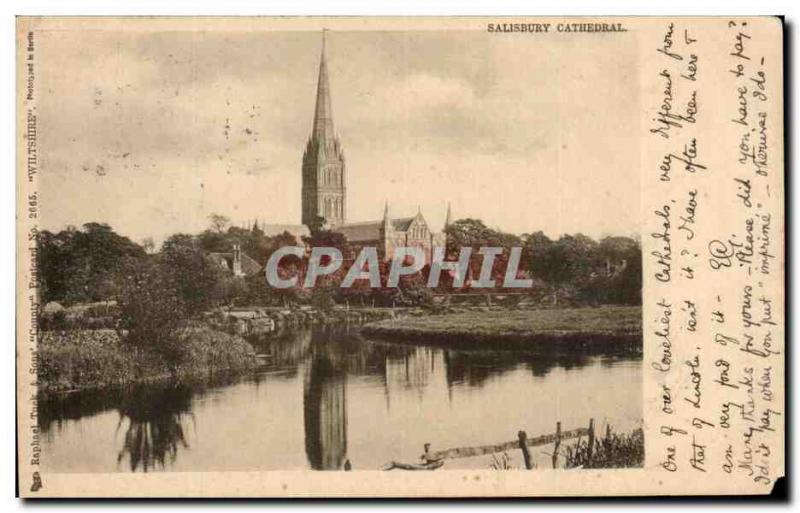 Postcard Old Salisbury Cathedral