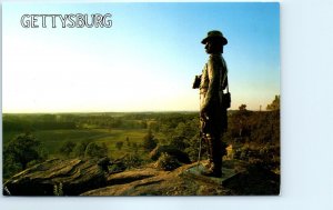 Postcard - Little Round Top & The Warren Monument - Gettysburg, Pennsylvania