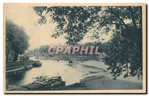 Old Postcard Artistic Paris Quai des Celestins and Pont Marie