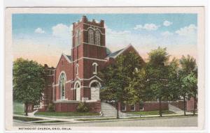 Methodist Church Enid Oklahoma 1920c postcard