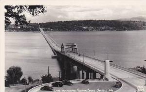 Washington Seattle Lake Washington Bridge Real Photo RPPC