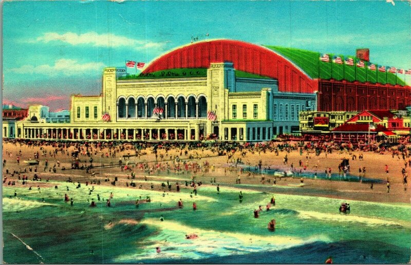 Auditorium and Convention Hall Atlantic City NJ New Jersey Chrome Postcard A6 