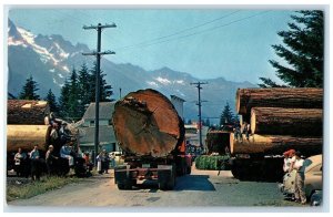 1967 Load 14,000 Board Feet Logging Salem Oregon Posted Vintage Antique Postcard