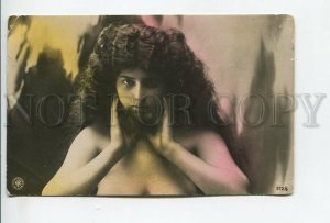 462474 NUDE Woman DANCER w/ Long Hair Vintage PHOTO postcard