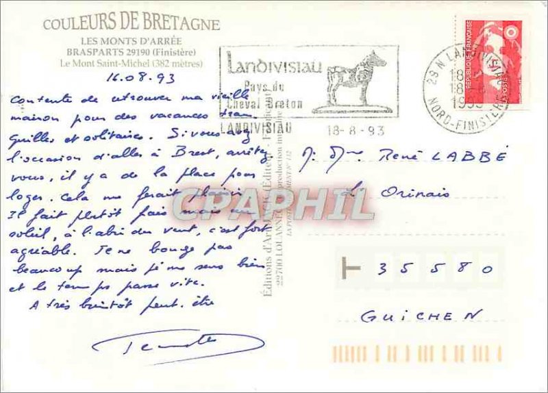 'Modern Postcard Les Monts d''Arree Mont St Michel de Brasparts'