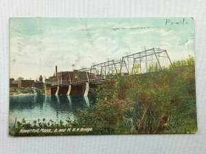 Vintage Postcard 1906 B. and M.R.R. Bridge Haverhill MA Massachusetts