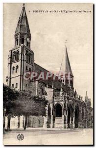 Poissy Old Postcard L & # 39eglise Notre Dame