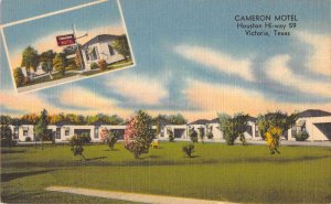 Victoria Texas Cameron Motel Linen Vintage Postcard AA29403