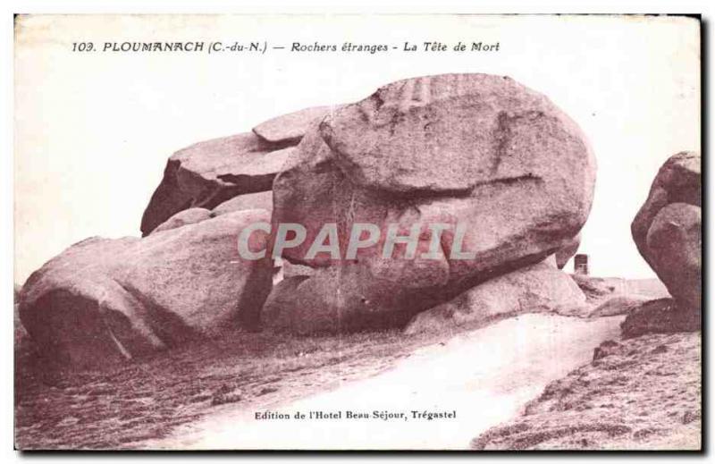 Old Postcard Ploumanac pm Rocks strange La Tete de Mort