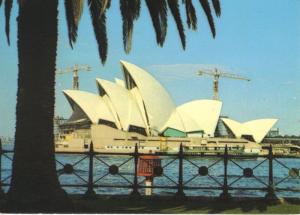 Sydney Opera House Australia AU Bennelong Point Cranes c1972 Vintage Postcard D3