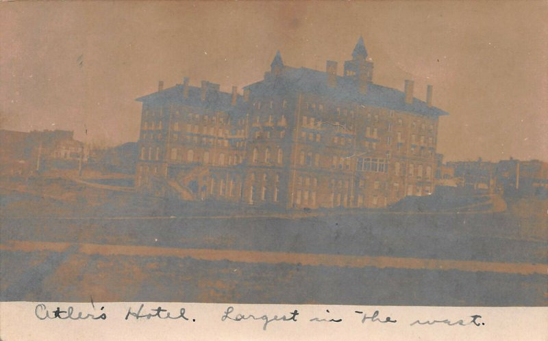 Antler's Hotel, Colorado Springs, Colorado, Early Real Photo Postcard, Used 