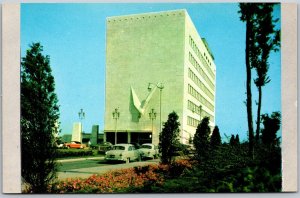Vtg Detroit Michigan MI The Veterans Memorial Building 1950s View Postcard