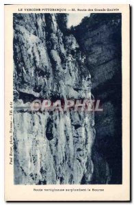 Postcard Old Vercors Picturesque Route Great Narrow steep road overlooking th...