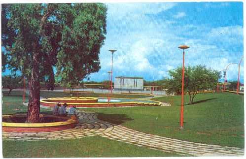 Park Scene in Nueva Laredo, Mexico, Chrome