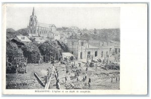 c1910 The Church And A Depository Of Campeche Miragoane Nippes Haiti Postcard