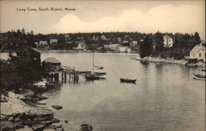 South Bristol Maine ME Long Cove Vintage Postcard