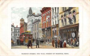 Memphis Tennessee Madison Street Scene Historic Bldgs Antique Postcard K29120