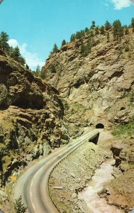 Clear Creek CO-Colorado, Tunnel Huge Rocky Spurs Project Into Canon, Postcard