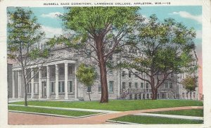Russell Sage Dormitory, Lawrence College, Appleton, Wis. Vintage Postcard