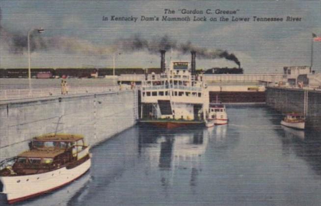 Kentucky The Gordon C Greene Steamer In Kentucky Dam's Mammoth Lock On The Lo...