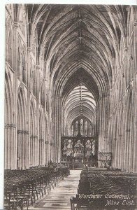 Worcestershire Postcard - Worcester Cathedral - Nave East   A8911