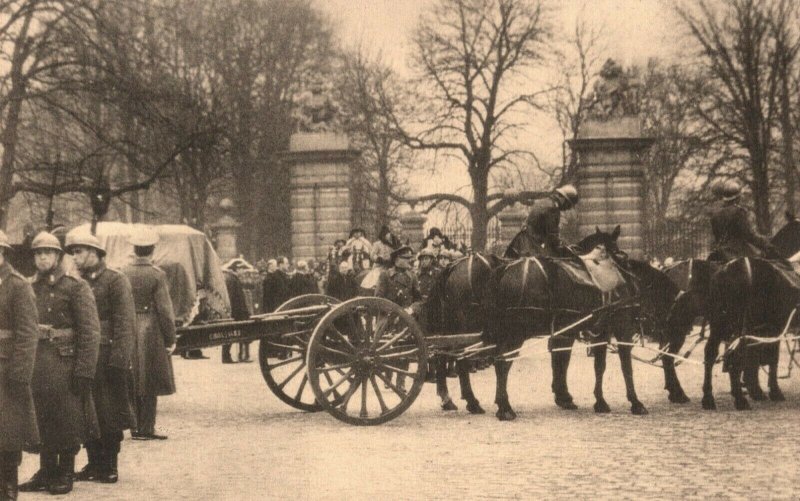 World War 1 Funeral King Albert WW1 Military Postcard 03.79