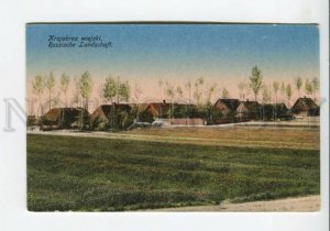 439783 WWI Poland German occupied rural landscape house Vintage postcard