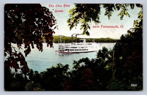 J91/ Portsmouth Ohio Postcard c1910 River Queen Steamboat Steamer 225